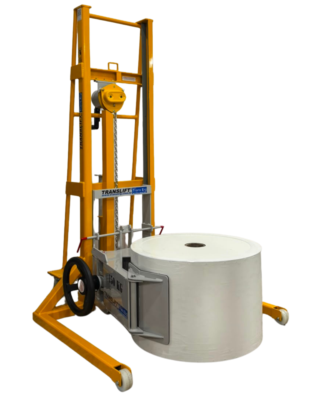 Com clamp para tombamento lateral de bobinas — vista 1