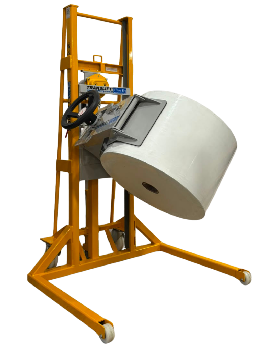 Com clamp para tombamento lateral de bobinas — vista 3